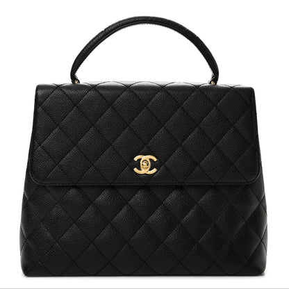 Chanel Caviar Quilted Jumbo Kelly Flap Black 1 of 14