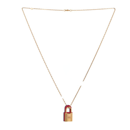 Hermes Swift Small O'Kelly Pendant Necklace Rose Mexico 3 of 6