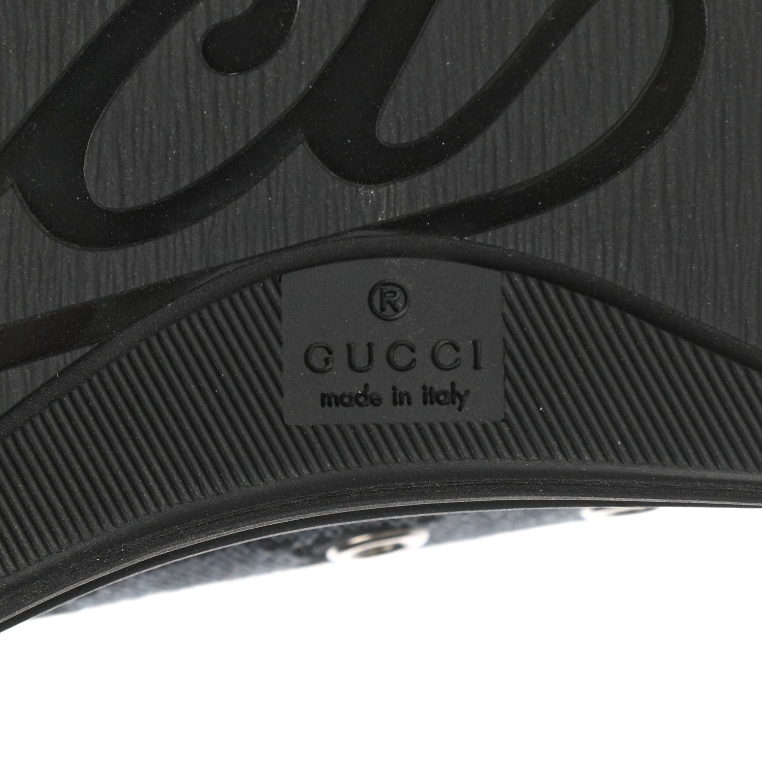 Gucci GG Monogram Calfskin Womens Low Top Sneakers 38.5 Piombo Black 6 of 9