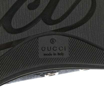 Gucci GG Monogram Calfskin Womens Low Top Sneakers 38.5 Piombo Black 6 of 9