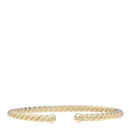 David Yurman 18K Yellow Gold 4mm Cablespira Bracelet 1 of 6