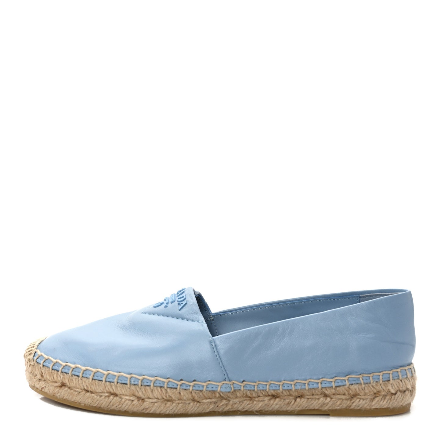 Nappa Triangle Logo Espadrilles 37 Celeste