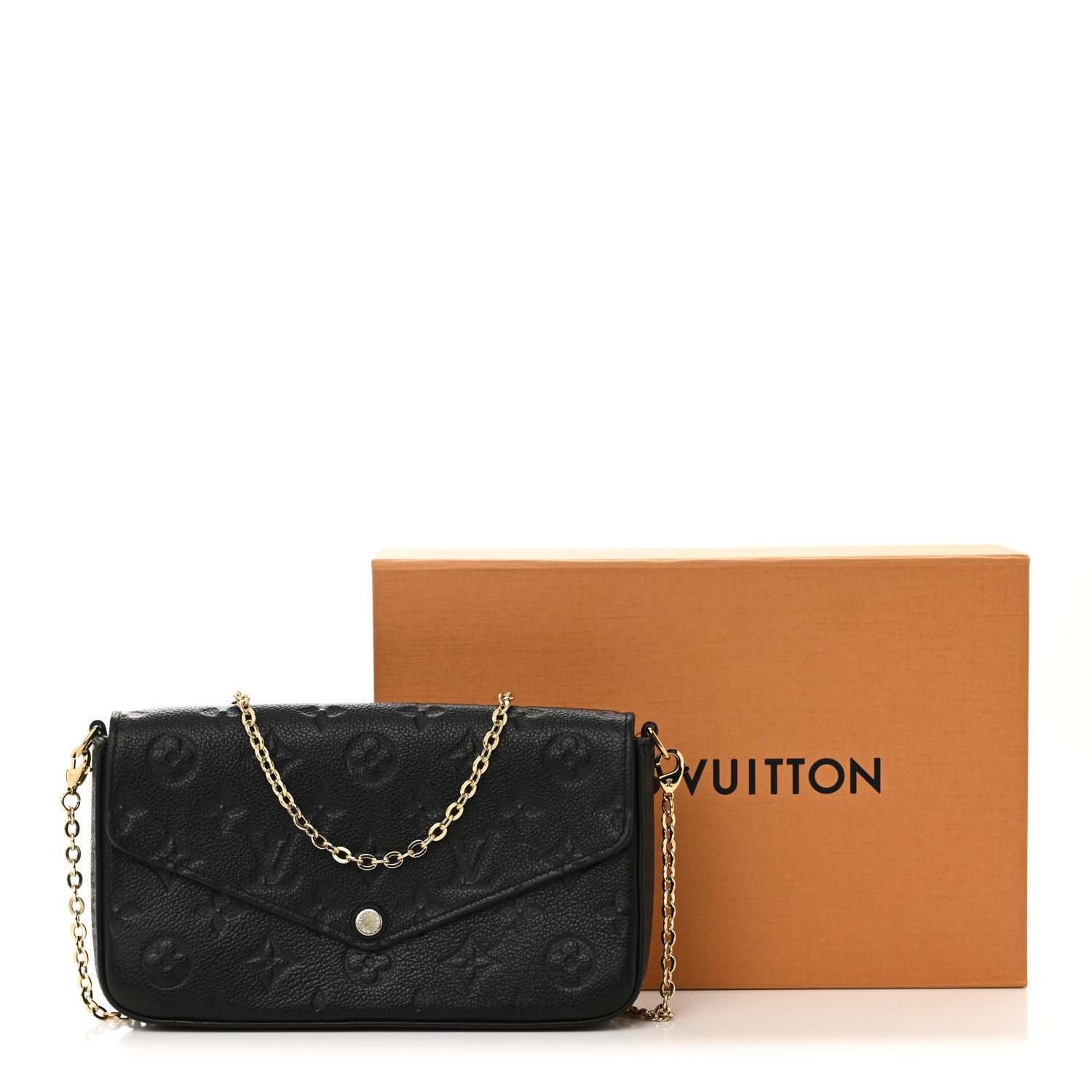 Louis Vuitton Empreinte Pochette Felicie Chain Wallet Black 10 of 10