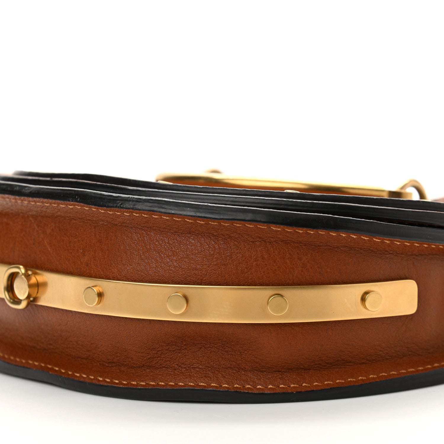 Chloe Calfskin Small Nile Bracelet Minaudiere Bag Caramel 11 of 13
