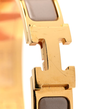 Hermes Enamel Narrow Clic Clac H Bracelet PM Marron Glace 6 of 6