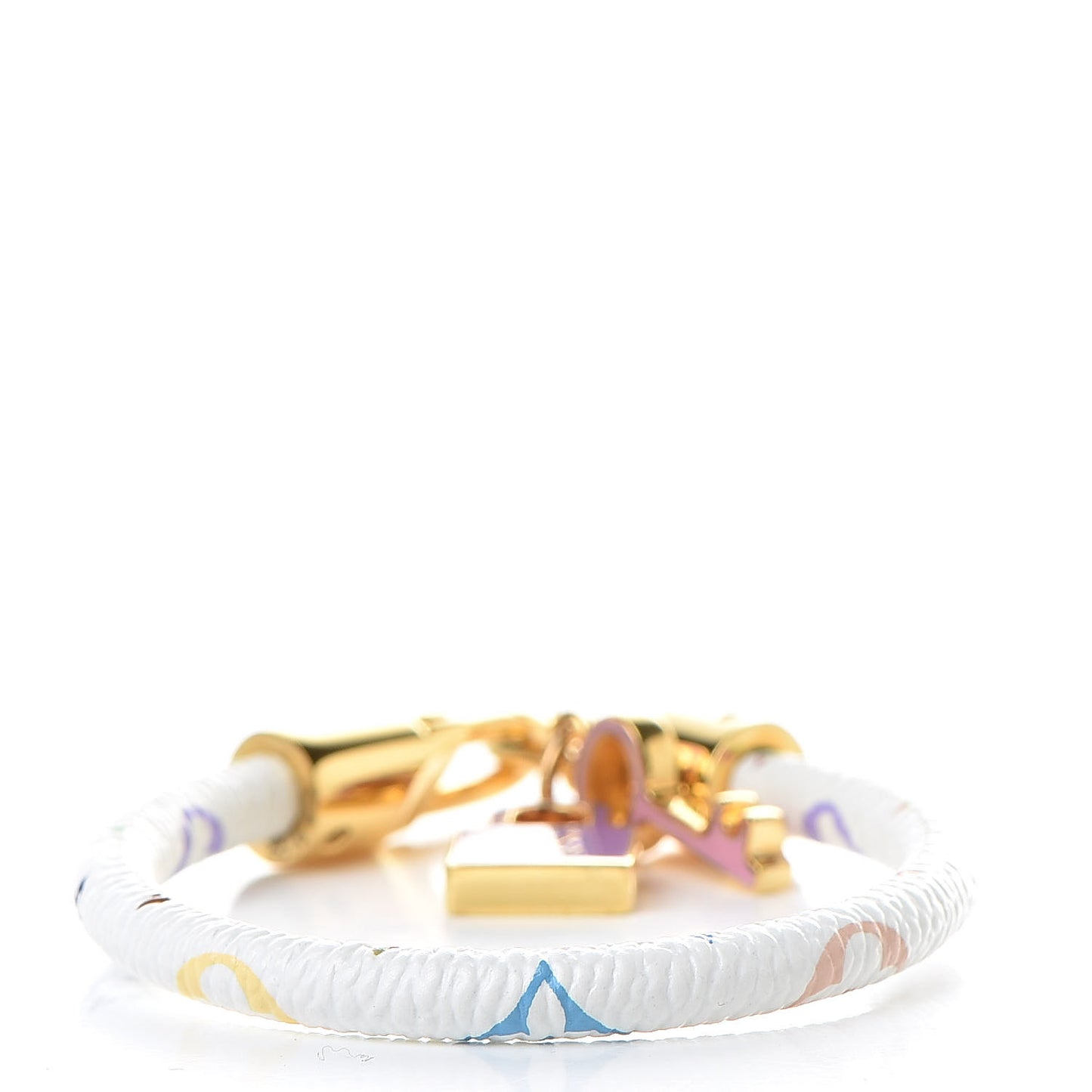 Monogram Multicolor Luck It Bracelet 17 White