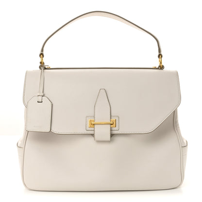 Tom Ford Calfskin Top Handle Bag Ivory 2 of 19
