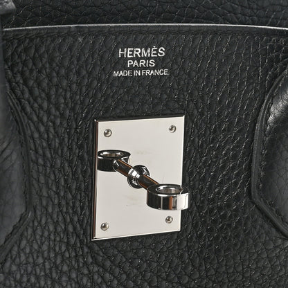Hermes Taurillon Clemence Birkin 30 Black 6 of 10