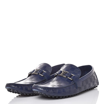 Louis Vuitton Mens Damier Infini Hockenheim Moccasin Loafers 8.5 Cosmos 3 of 11