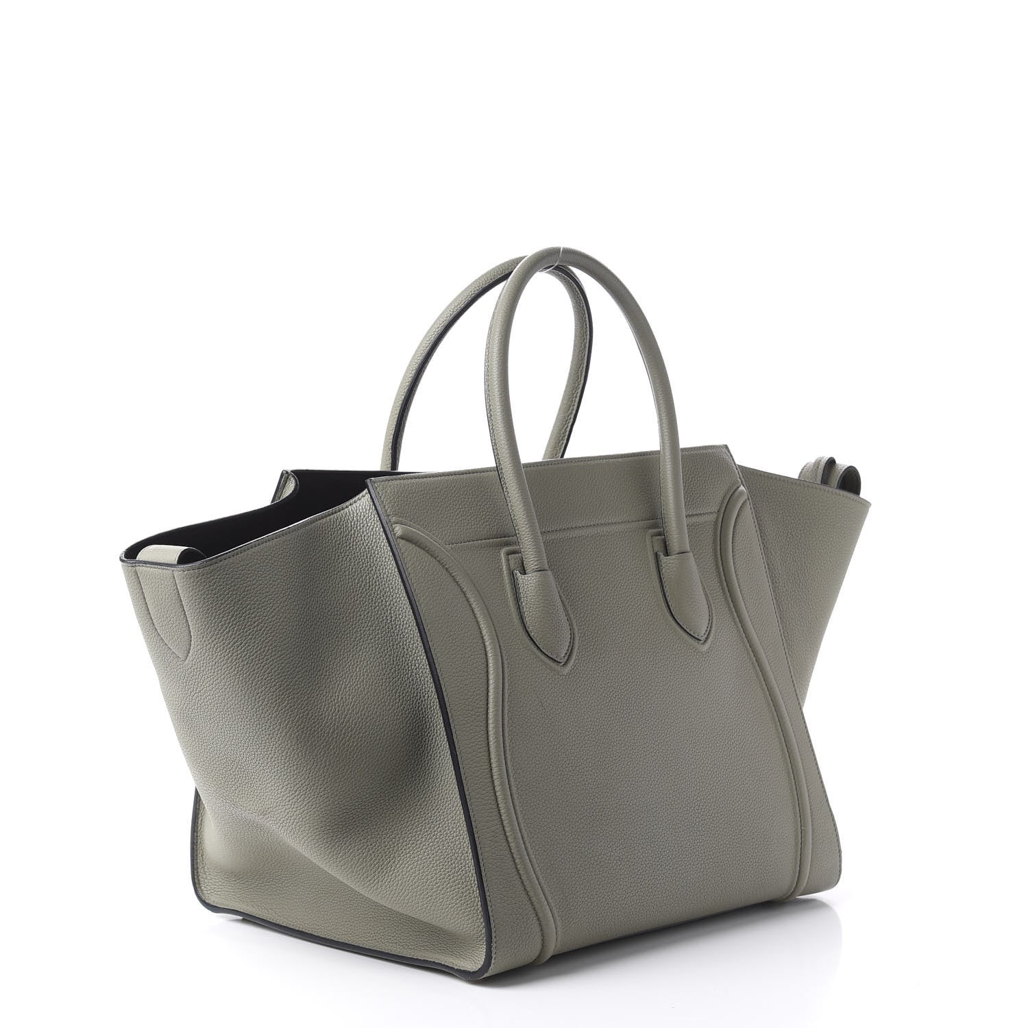Celine Baby Grained Calfskin Medium Phantom Luggage Grey 2 of 12