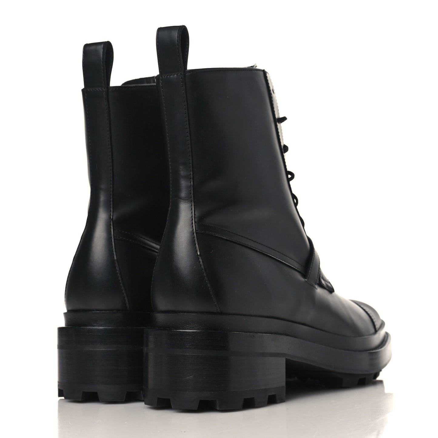Glossed Calfskin Funk Ankle Boots 39.5 Black