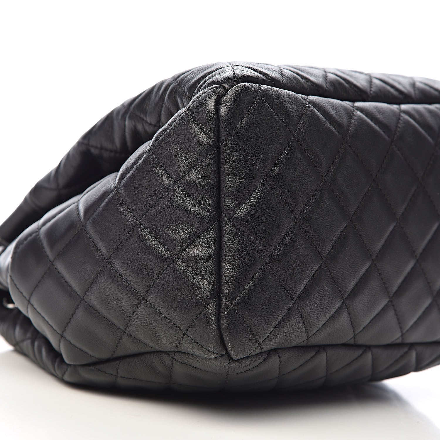 Chanel Lambskin Quilted CC Chain Drawstring Tote Black 8 of 10