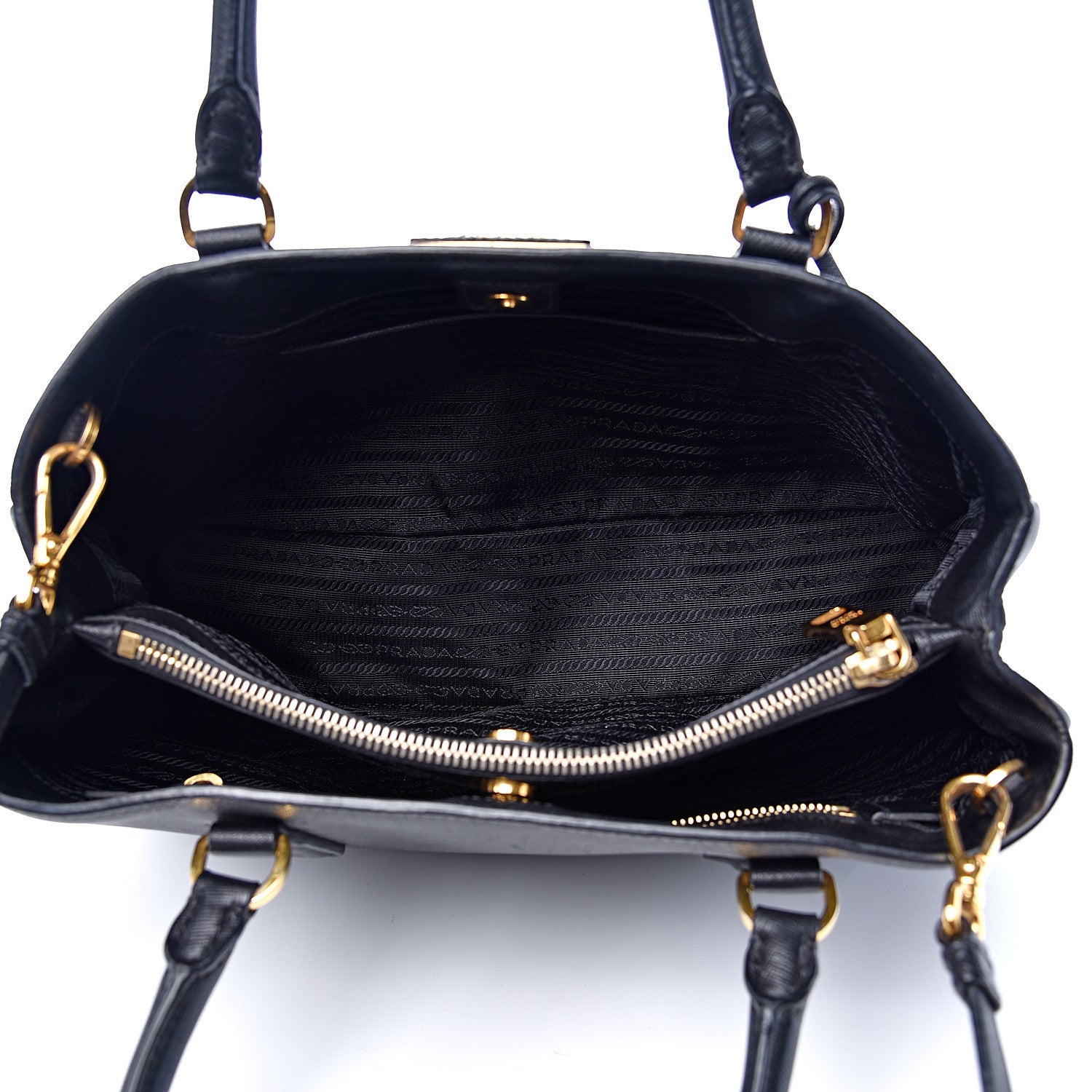Prada Saffiano Lux Medium Tote Black 4 of 12