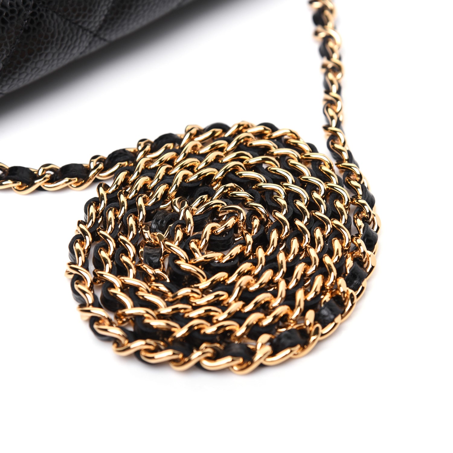 Chanel Caviar Quilted Wallet On Chain WOC Black 12 of 13