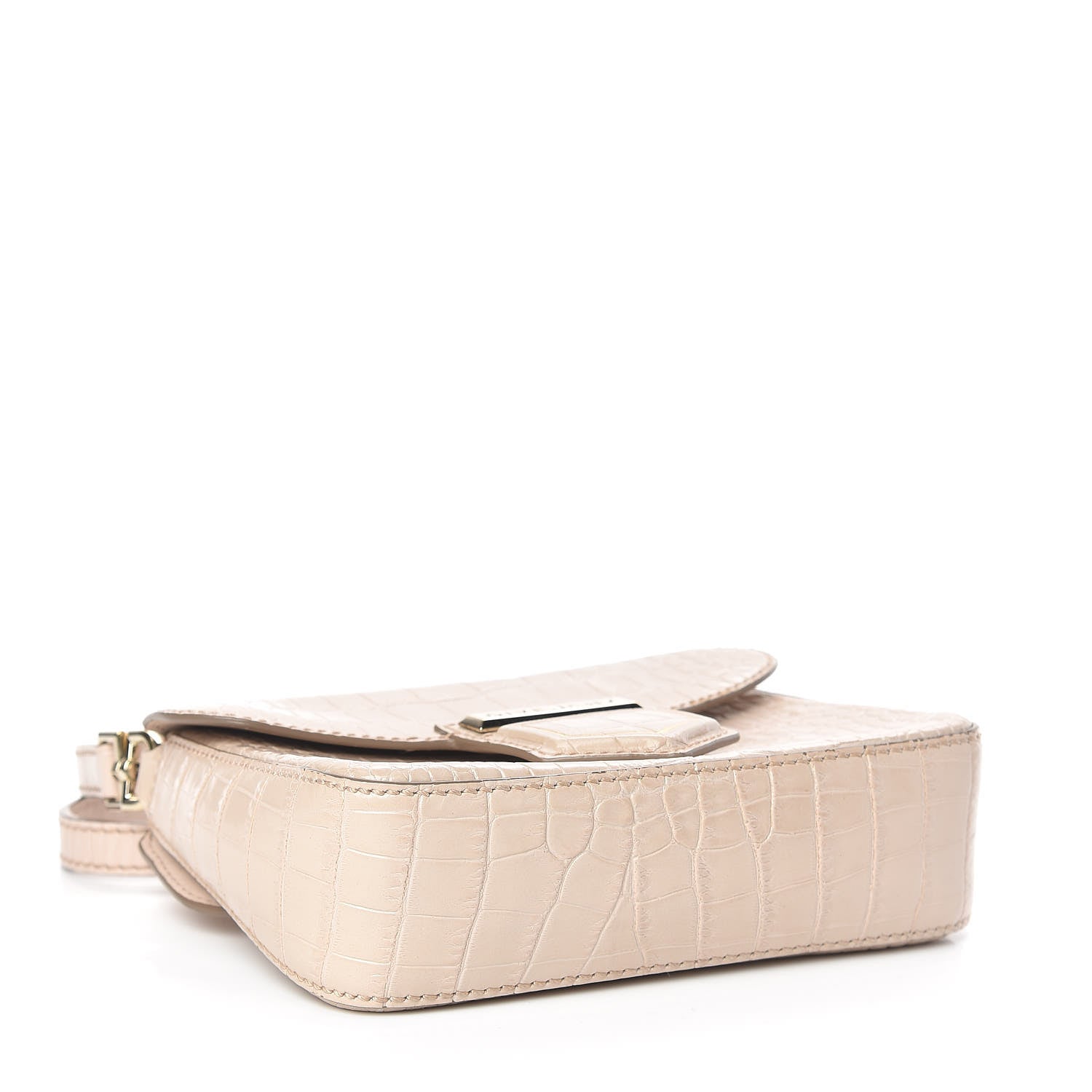 Givenchy Calfskin Crocodile Embossed Mini Nobile Shoulder Bag Nude Pink 4 of 11
