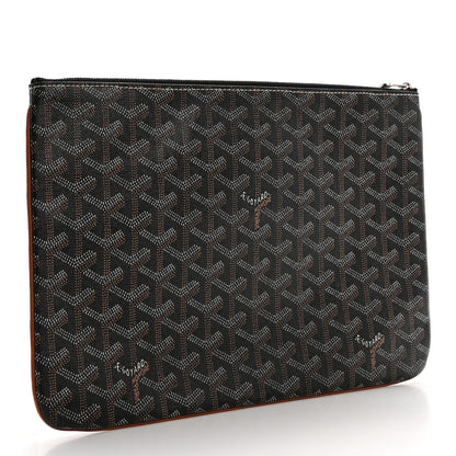 Goyard Goyardine Senat Pochette MM Black Gold 3 of 10
