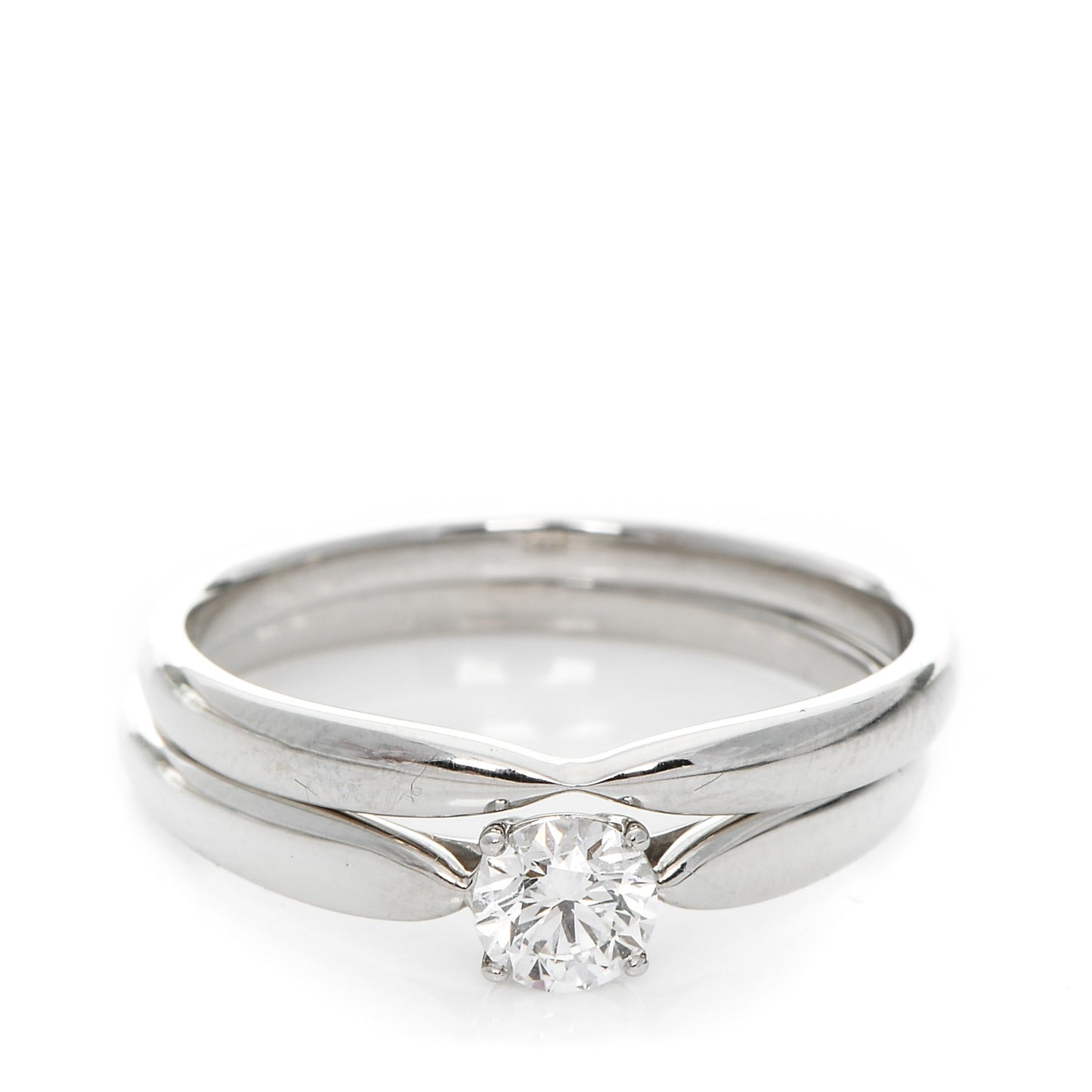 Platinum Diamond Harmony Engagement Ring Wedding Band Set 63 10.25