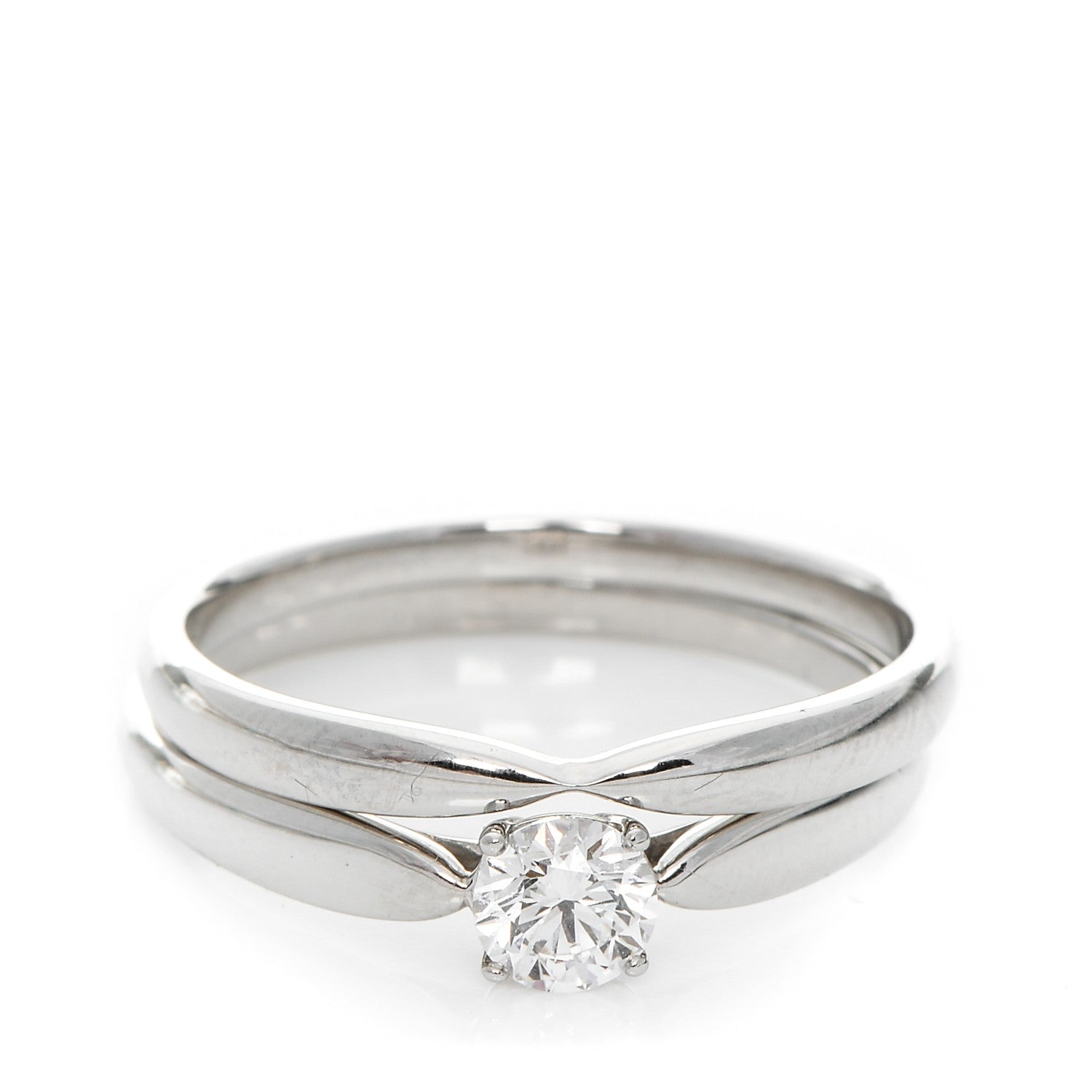 Tiffany Platinum Diamond Harmony Engagement Ring Wedding Band Set 63 10.25 1 of 10