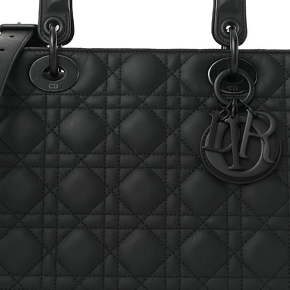 Christian Dior Ultra Matte Calfskin Cannage Large Lady Dior Black 8 of 10