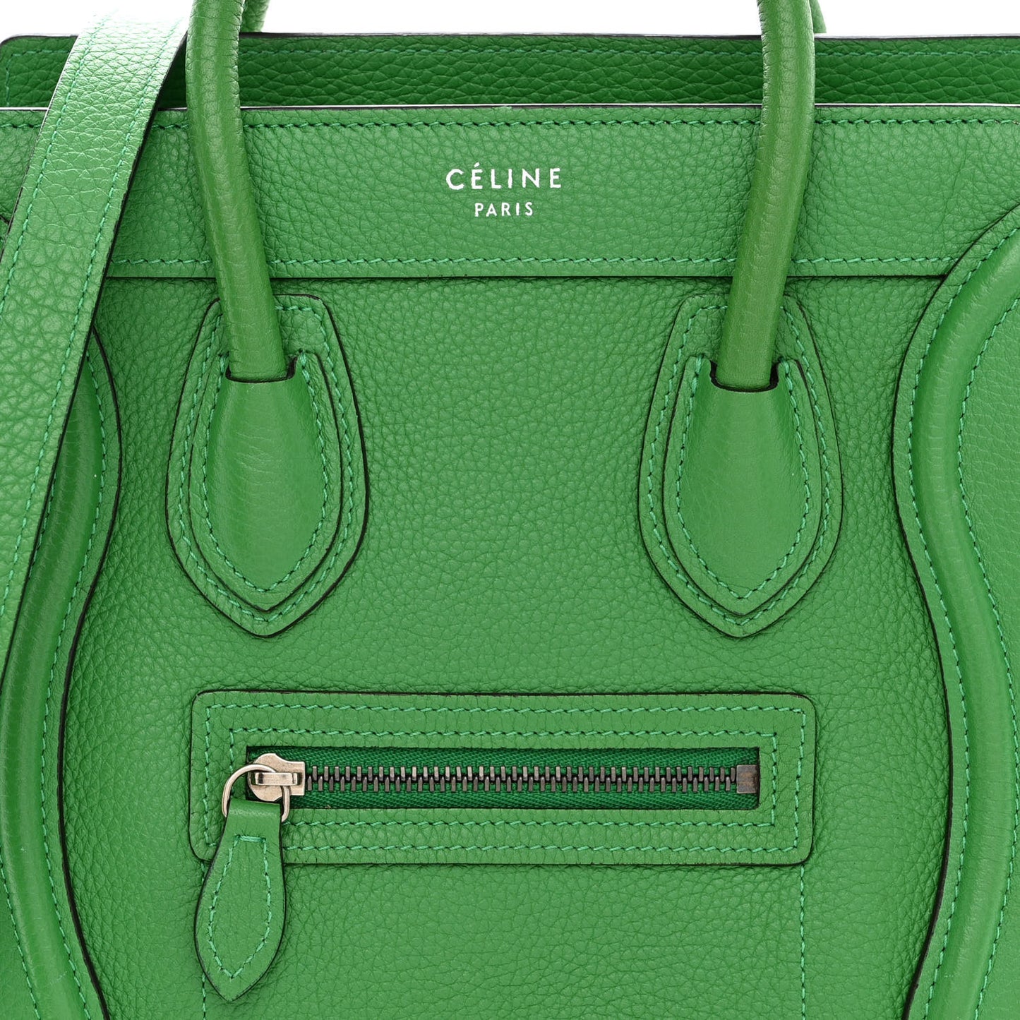 Drummed Calfskin Nano Luggage Mint