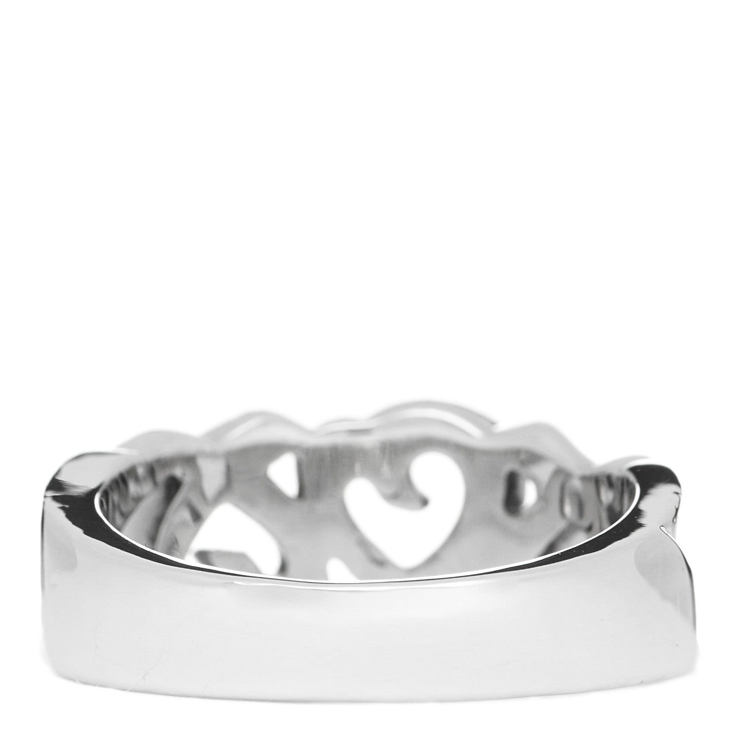 Tiffany Sterling Silver Paloma Picasso Loving Heart Band Ring 54 7 3 of 4