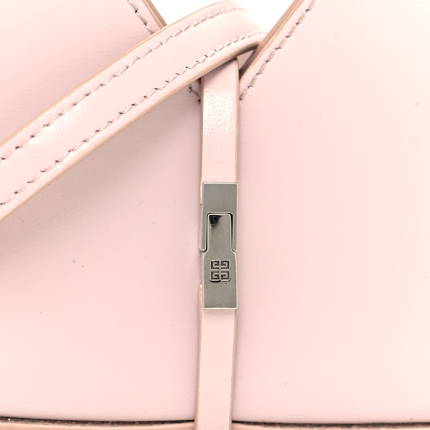 Box Calfskin Micro Cut Out Shoulder Bag Light Pink