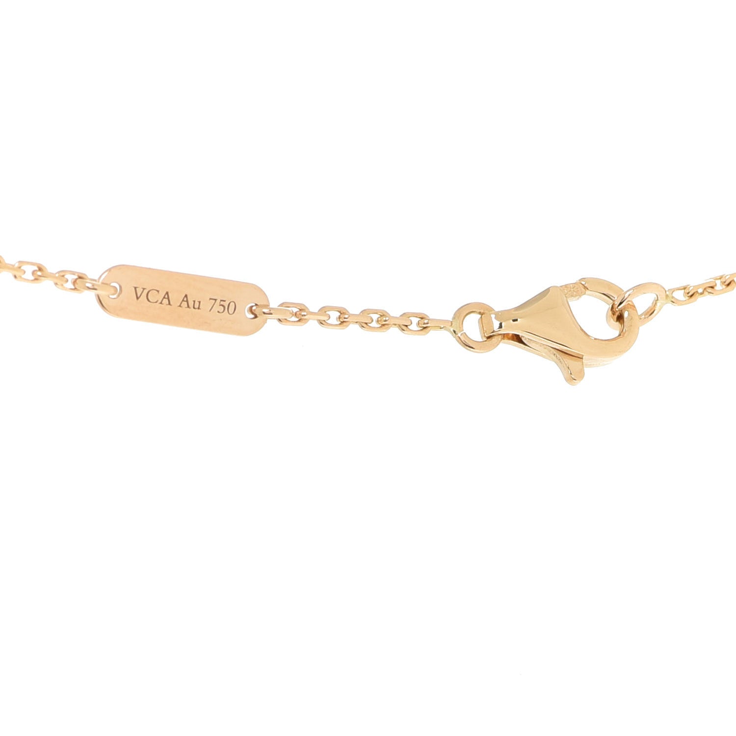 Van Cleef & Arpels 18K Yellow Gold Black Onyx Vintage Alhambra Pendant Necklace 4 of 6