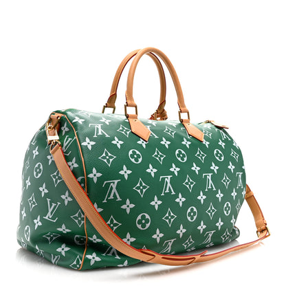Louis Vuitton Calfskin Monogram Speedy P9 Bandouliere 50 Green 3 of 11