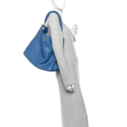 Prada Vitello Daino Hobo Cobalt 2 of 12