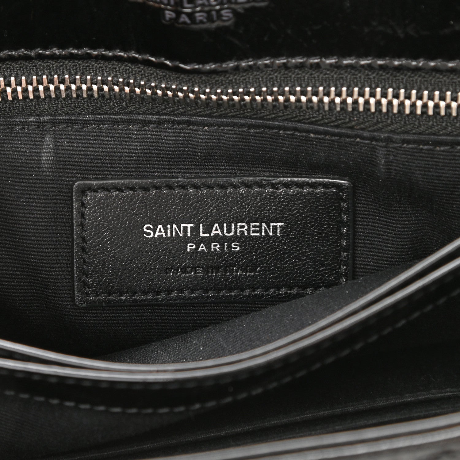 Saint Laurent Patent Y Quilted Monogram Toy Loulou Crossbody Bag Black 6 of 8