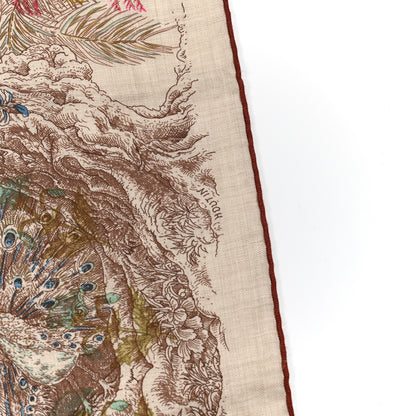 Hermes Cashmere Silk Le Jardin De Leila Au Bloc Shawl 140 5 of 6