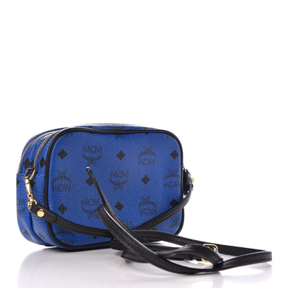 MCM Visetos Mini Camera Crossbody Bag Blue 3 of 10