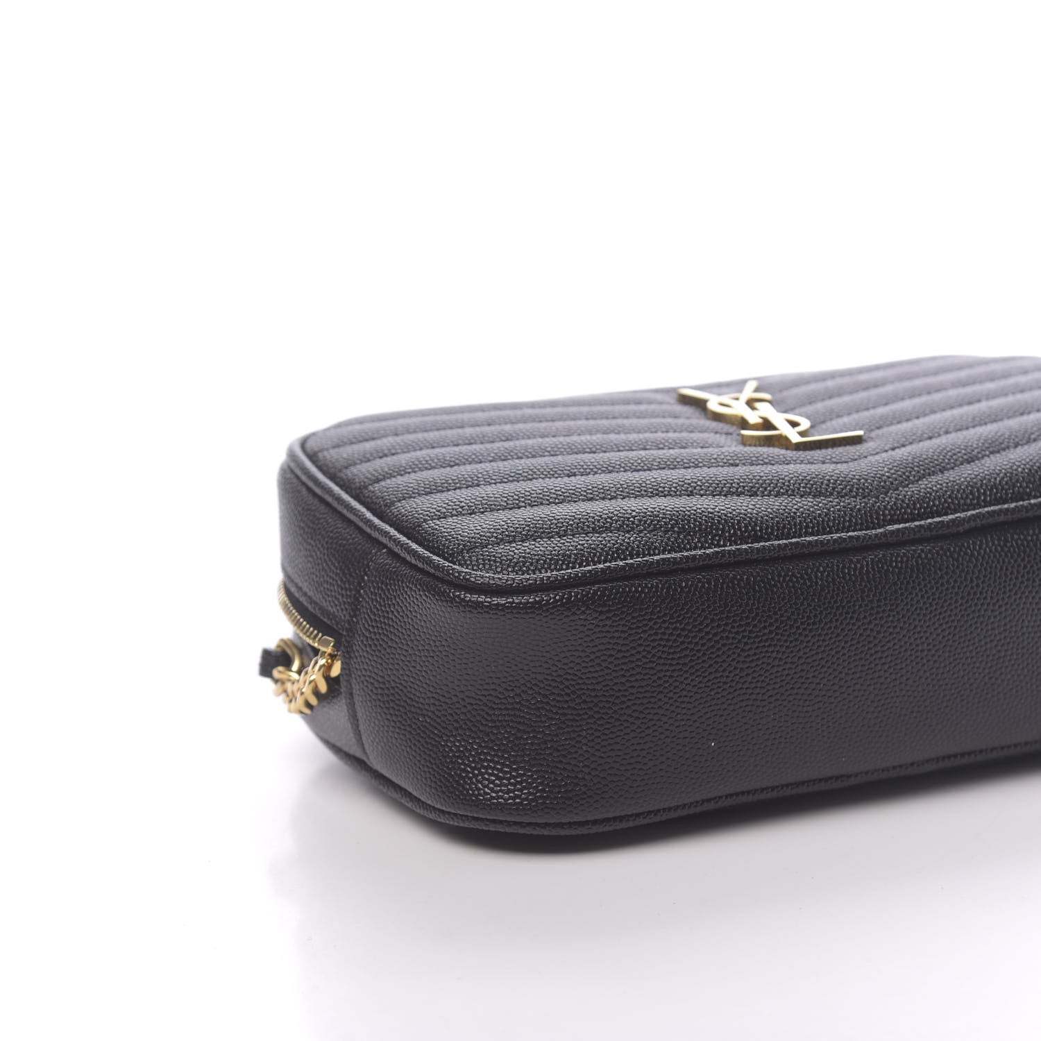 Saint Laurent Grain De Poudre Matelasse Monogram Mini Lou Camera Bag Black 8 of 10