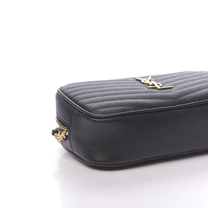 Saint Laurent Grain De Poudre Matelasse Monogram Mini Lou Camera Bag Black 8 of 10