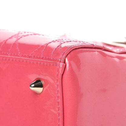 Christian Dior Patent Cannage Medium Lady Dior Pink 24 of 30
