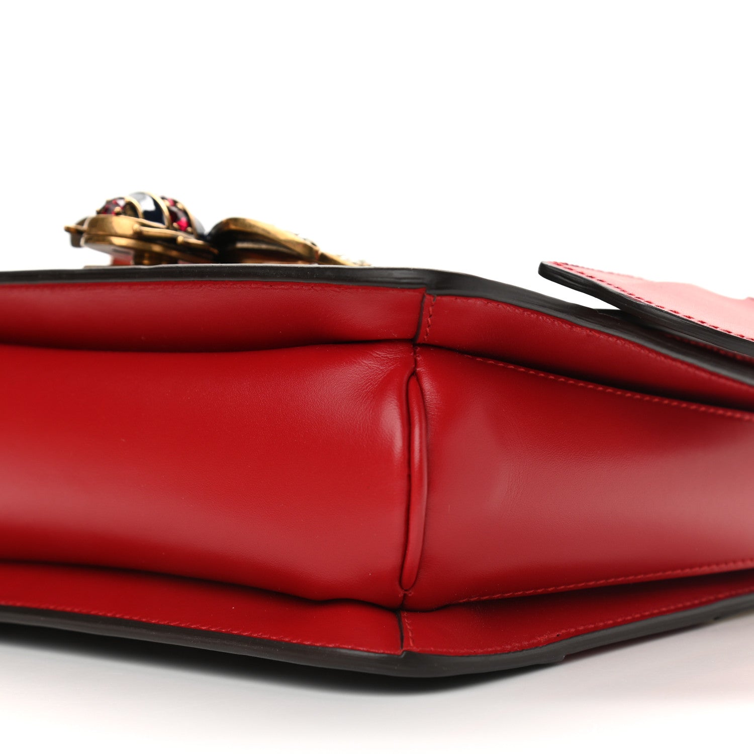 Gucci Calfskin Sylvie Web Queen Margaret Shoulder Bag Blue Agata Hibiscus Red Mystic White 10 of 11