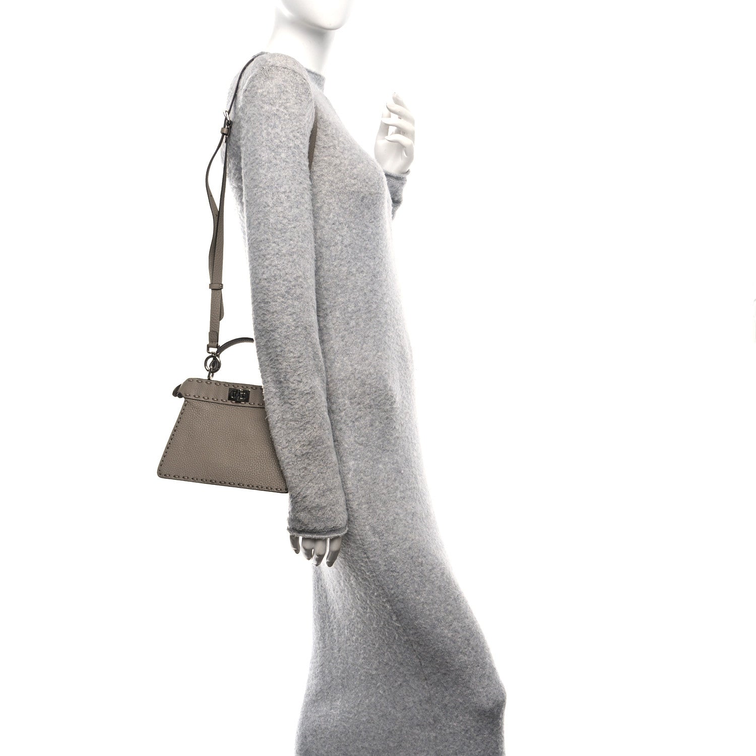Fendi Cuoio Romano Selleria Mini Peekaboo I SEE U Iconic Satchel Fettuccia 3 of 19