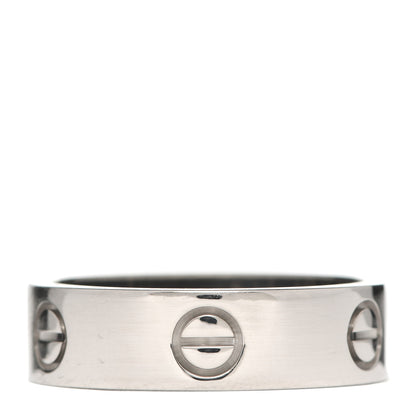 Cartier 18K White Gold 6mm LOVE Ring 59 8.75 1 of 4