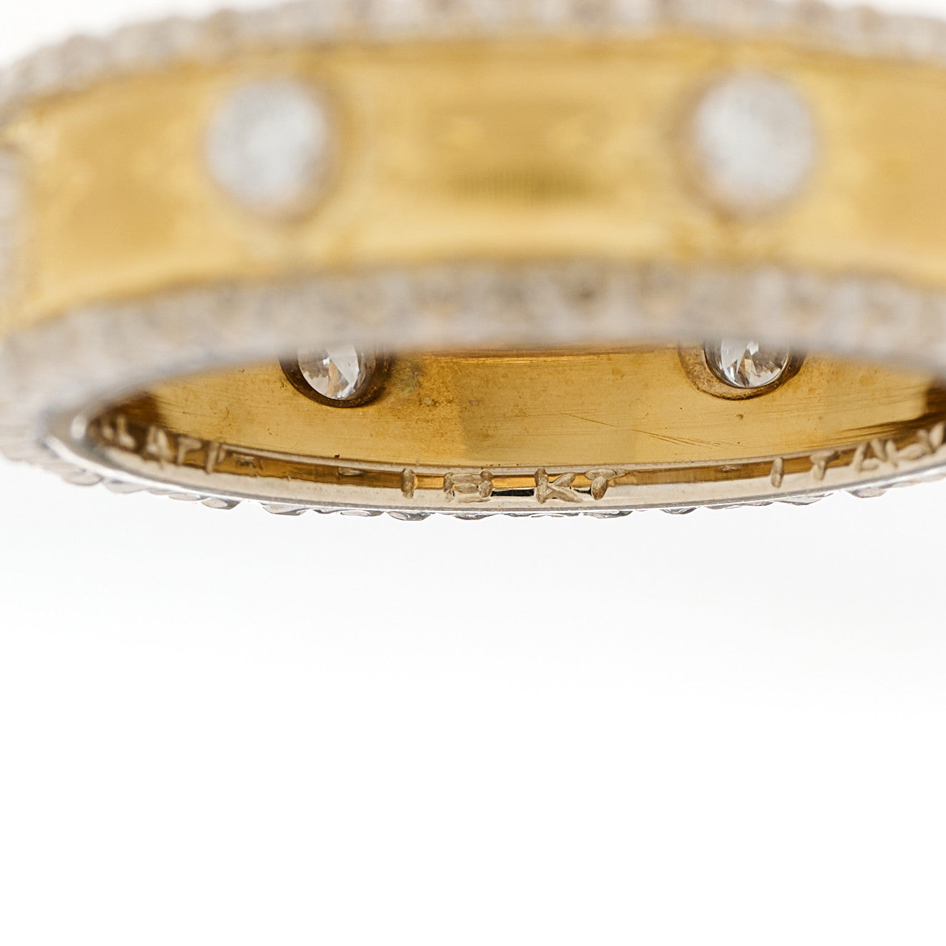 18K Yellow White Gold Diamond Macri Capri Eternelle Ring 49 5