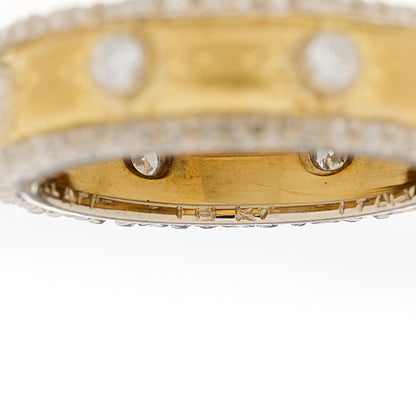 Buccellati 18K Yellow White Gold Diamond Macri Capri Eternelle Ring 49 5 4 of 6