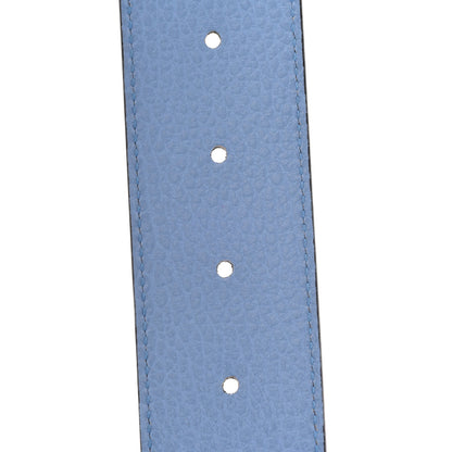 Gucci Dollar Calfskin 1973 Reversible Belt 85 34 Black Mineral Blue 3 of 4