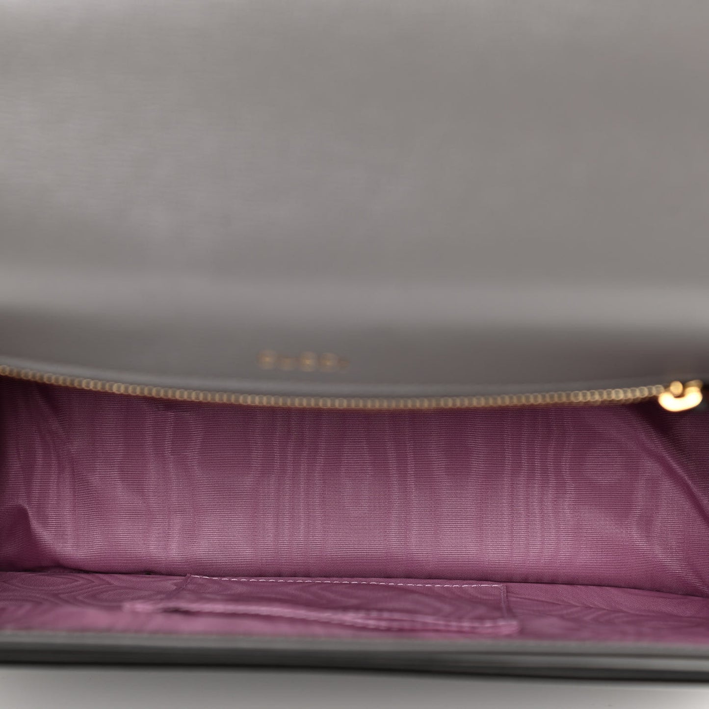 Textured Calfskin Medium Torchon GG Ring Shoulder Bag Grey