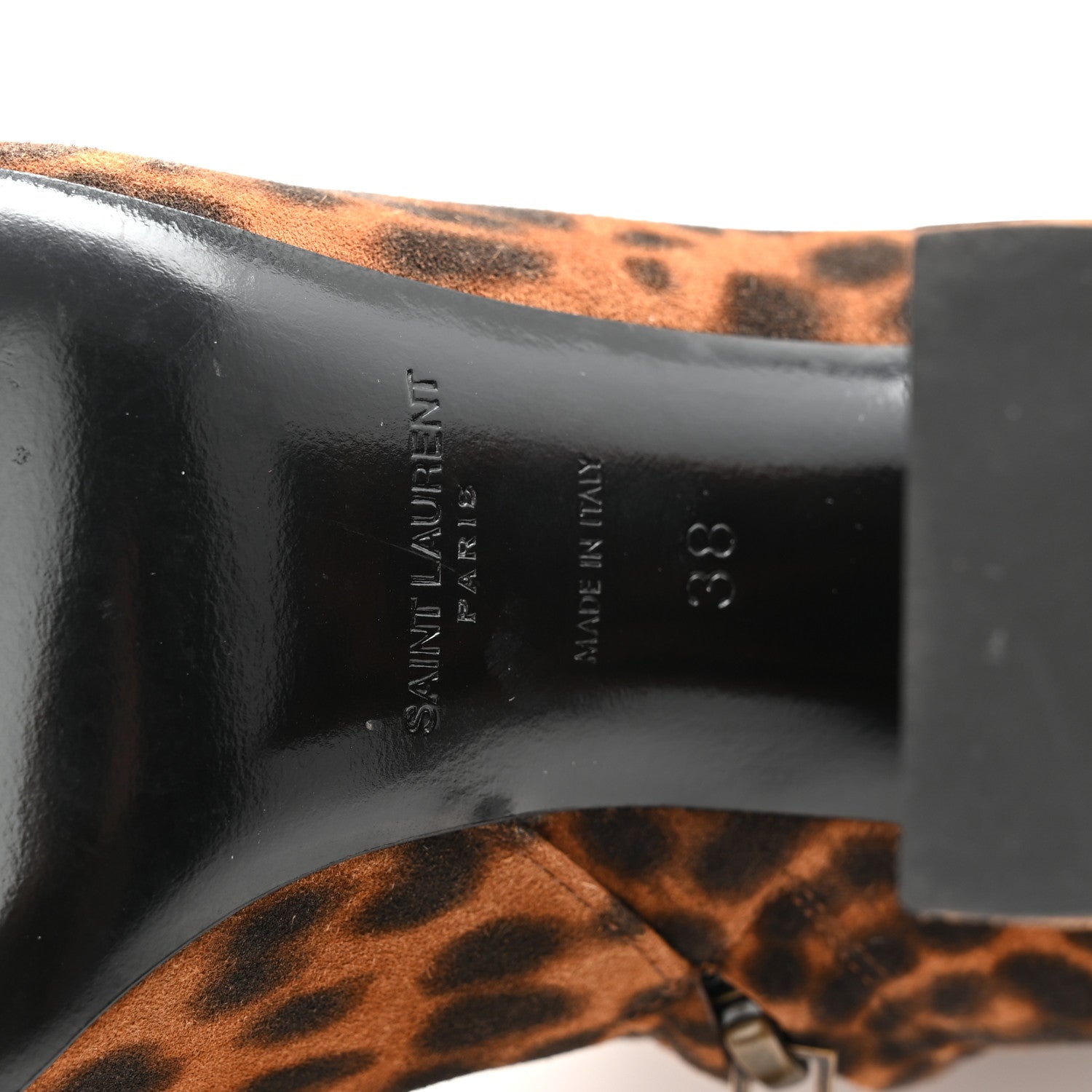 Saint Laurent Suede Lou 100 Ankle Boots 38 Leopard 9 of 9