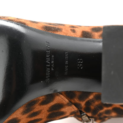 Saint Laurent Suede Lou 100 Ankle Boots 38 Leopard 9 of 9