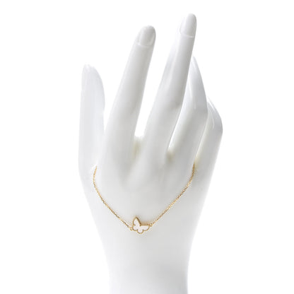 Van Cleef & Arpels 18K Yellow Gold Mother of Pearl Sweet Alhambra Butterfly Bracelet 2 of 7