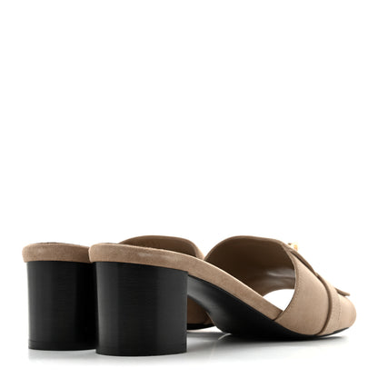 Hermes Suede Goatskin Gigi 50 Sandals 40 Beige Sable 5 of 11