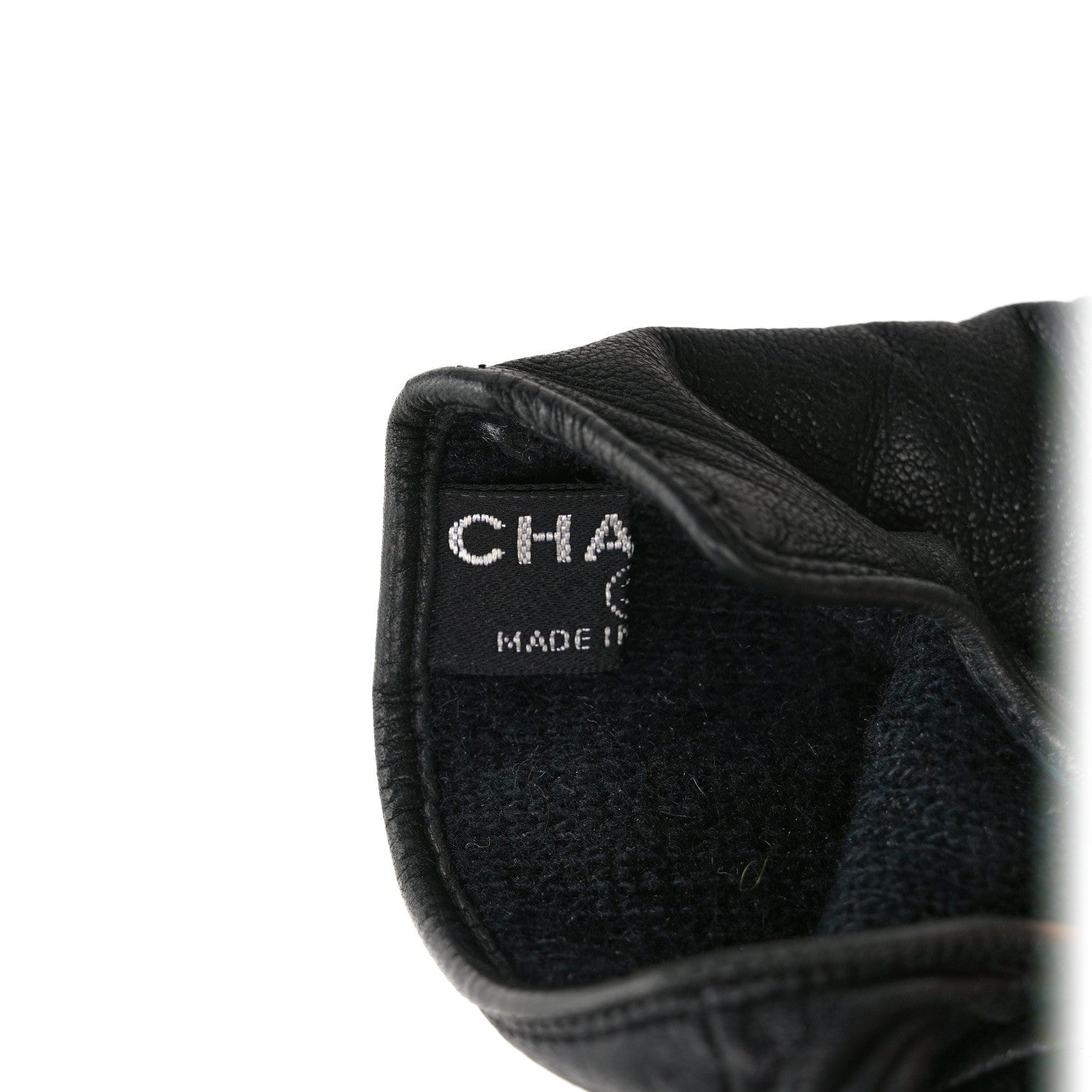 Chanel Lambskin Quilted Stitch CC Gloves 6.5 Black 3 of 6