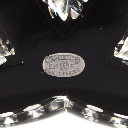 Chanel Resin Crystal CC Brooch Silver Black 4 of 5