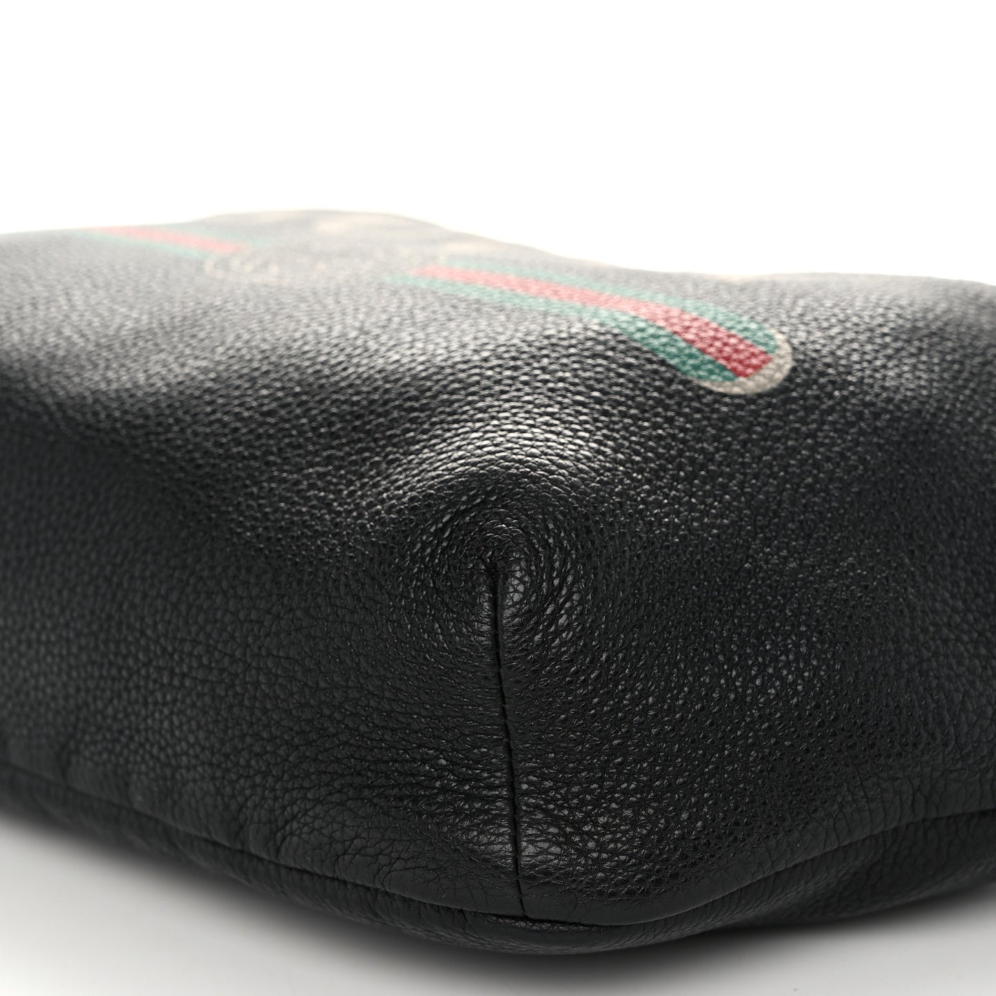 Grained Calfskin Logo Belt Bag Black