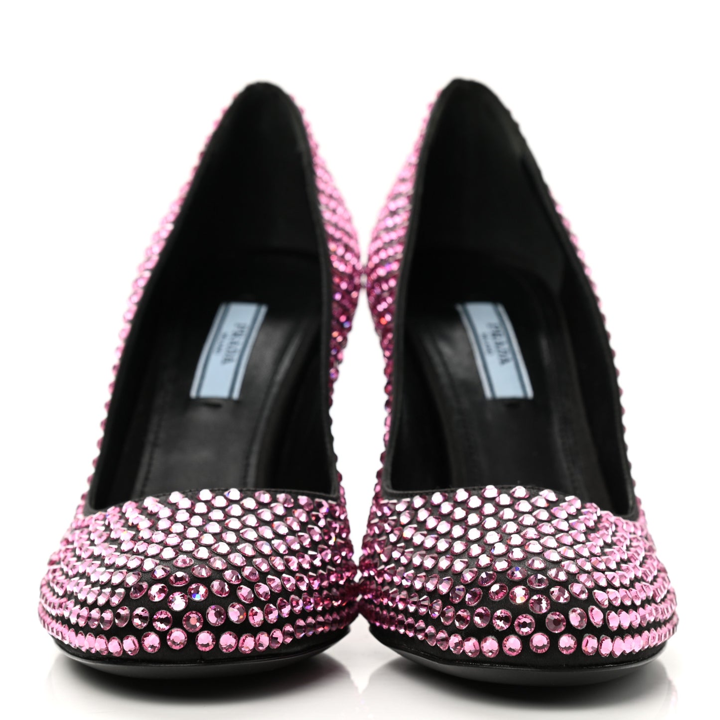 Satin Crystal 85mm Pumps 37 Rosa